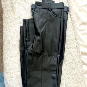 Zara leather leggings, never worn before , was folded in a hanger.